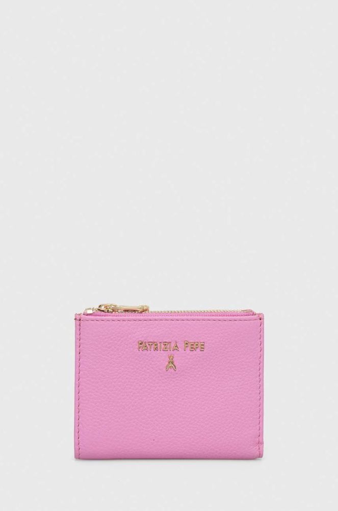 Шкіряний гаманець Patrizia Pepe жіночий колір рожевий (3379528)