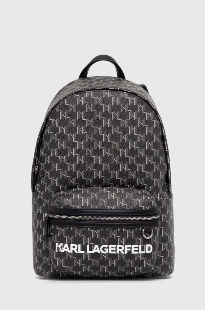 Рюкзак Karl Lagerfeld чоловічий колір чорний великий візерунок (3348694)