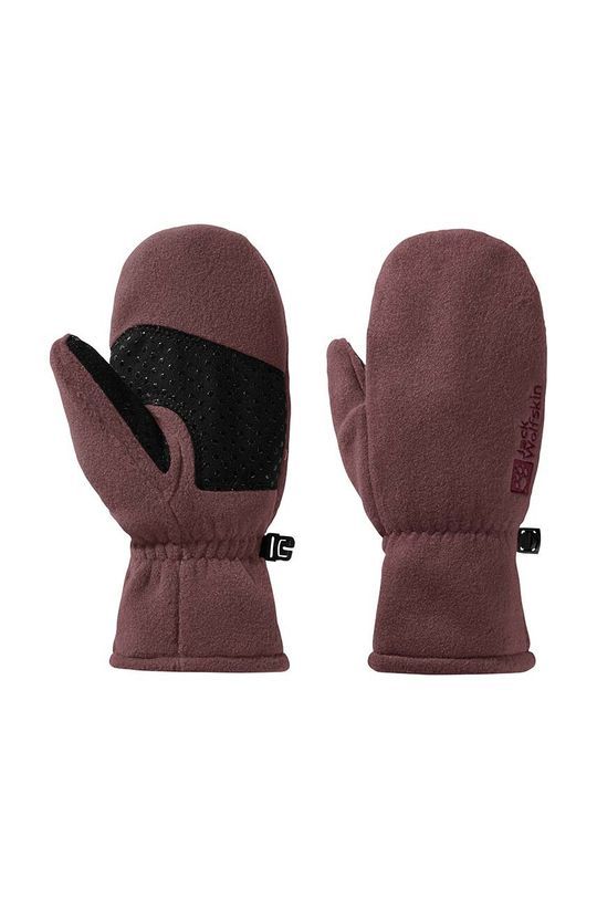 Дитячі рукавички Jack Wolfskin Fleece колір бордо (3521538)