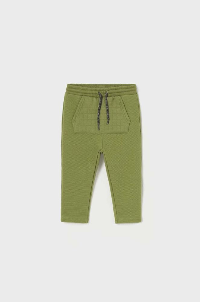 Дитячі спортивні штани Mayoral колір зелений однотонні (3425636)