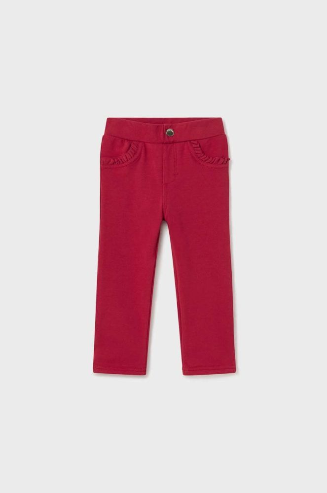 Штани для немовлят Mayoral колір червоний однотонні (3443030)