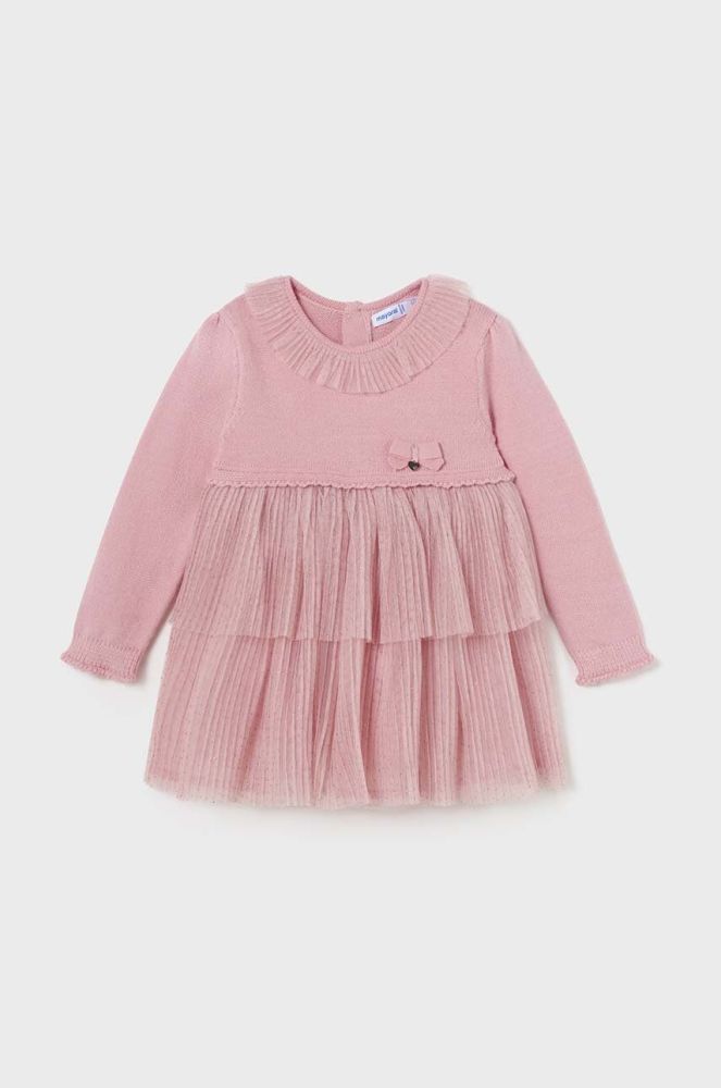 Сукня для немовлят Mayoral колір рожевий mini розкльошена (3467829)