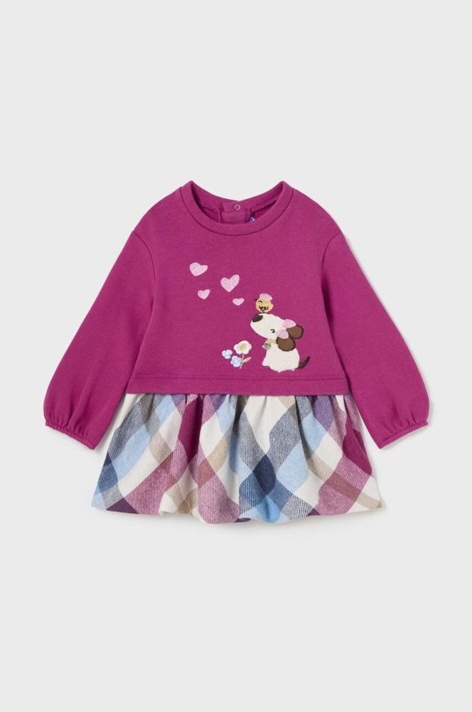 Сукня для немовлят Mayoral колір фіолетовий mini розкльошена (3451338)