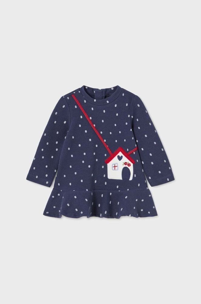 Сукня для немовлят Mayoral колір синій mini oversize (3431217)