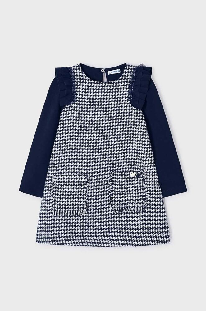 Дитяча сукня Mayoral колір синій mini розкльошена (3431424)