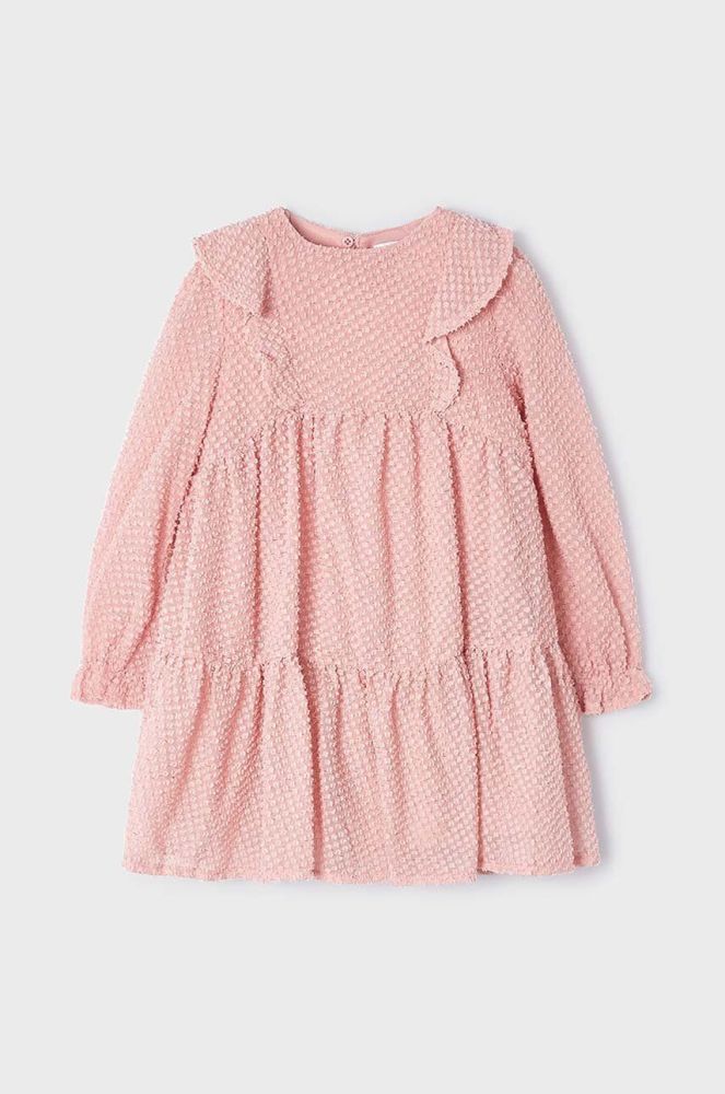 Дитяча сукня Mayoral колір рожевий mini oversize (3431513)
