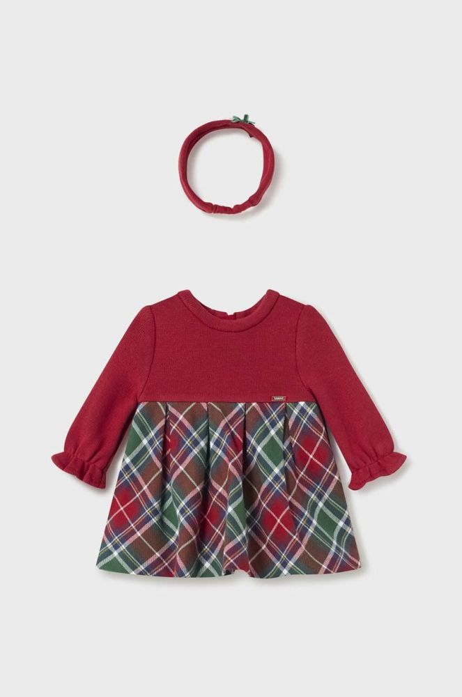 Сукня для немовлят Mayoral Newborn колір червоний mini розкльошена (3431879)