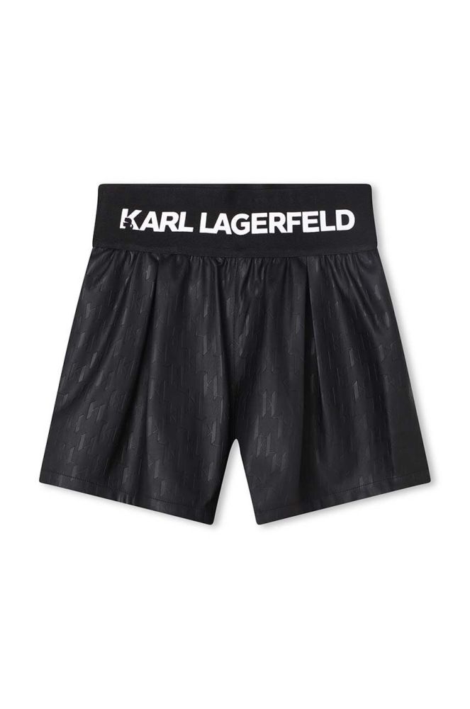 Дитячі шорти Karl Lagerfeld колір чорний візерунок (3422232)
