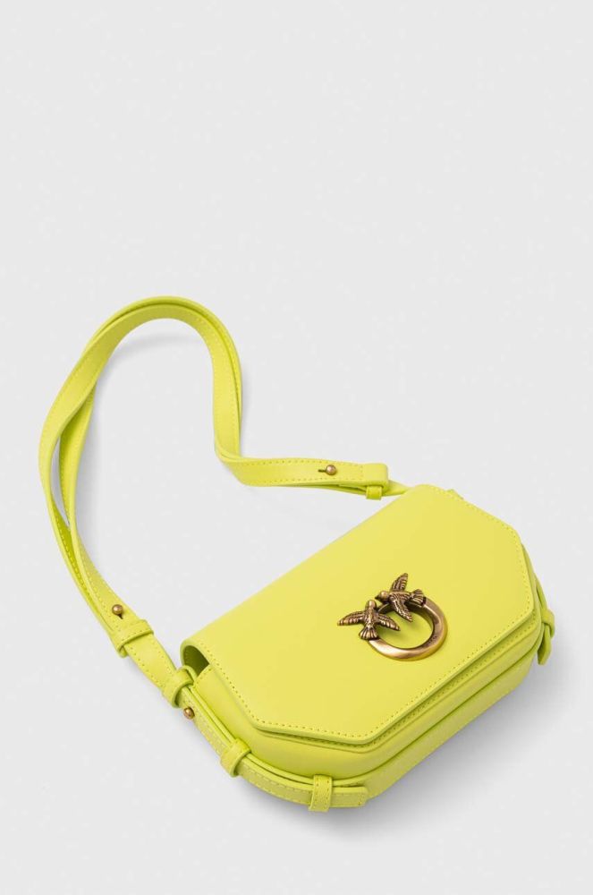 Шкіряна сумочка Pinko колір жовтий (3439548)