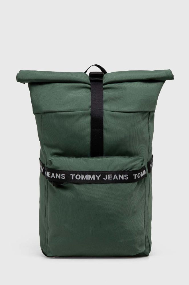 Рюкзак Tommy Jeans чоловічий колір зелений великий з принтом (3253884)