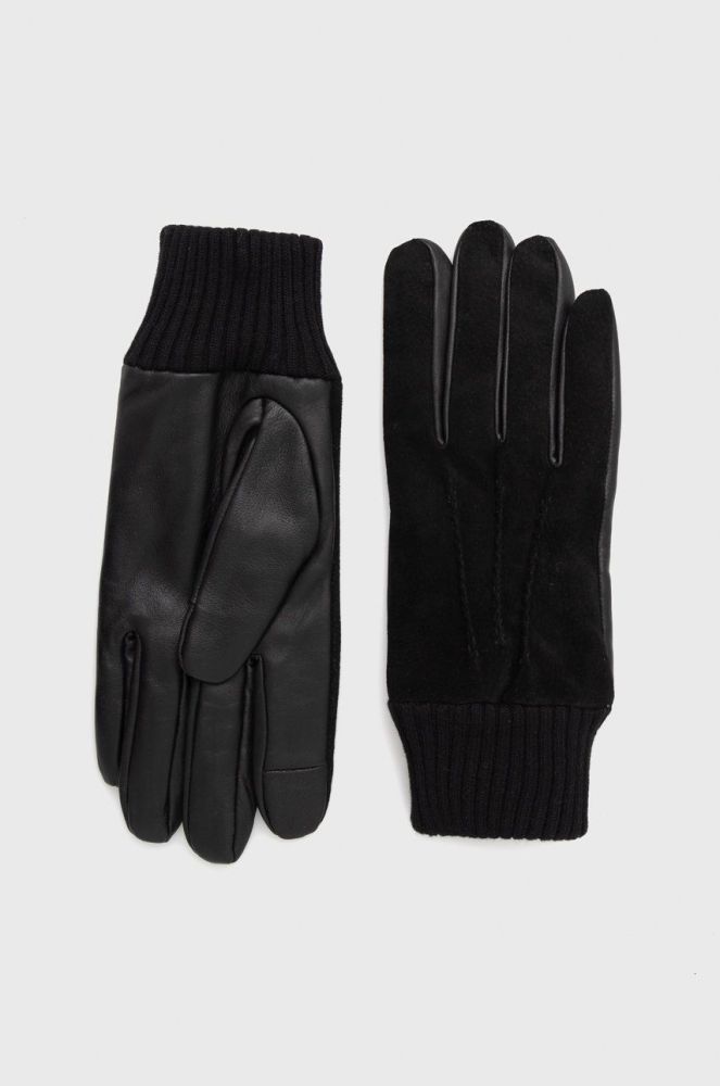 Замшеві рукавички Medicine чоловічі колір чорний