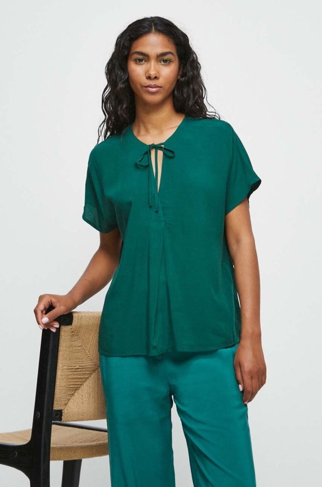 Блузка Medicine жіноча колір зелений візерунок (3401903)