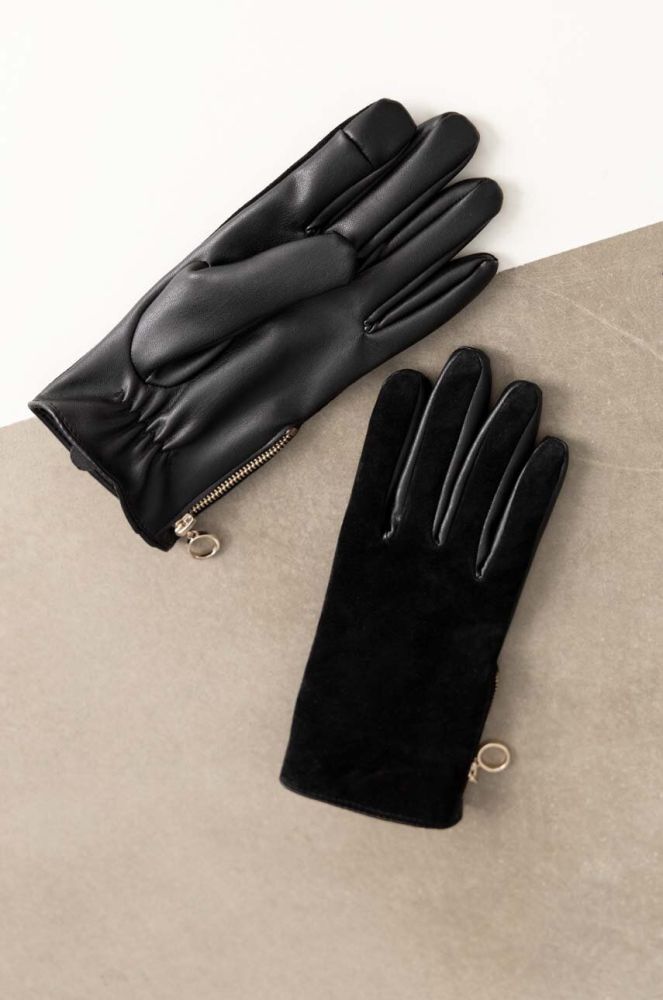 Замшеві рукавички Medicine колір чорний (3608700)
