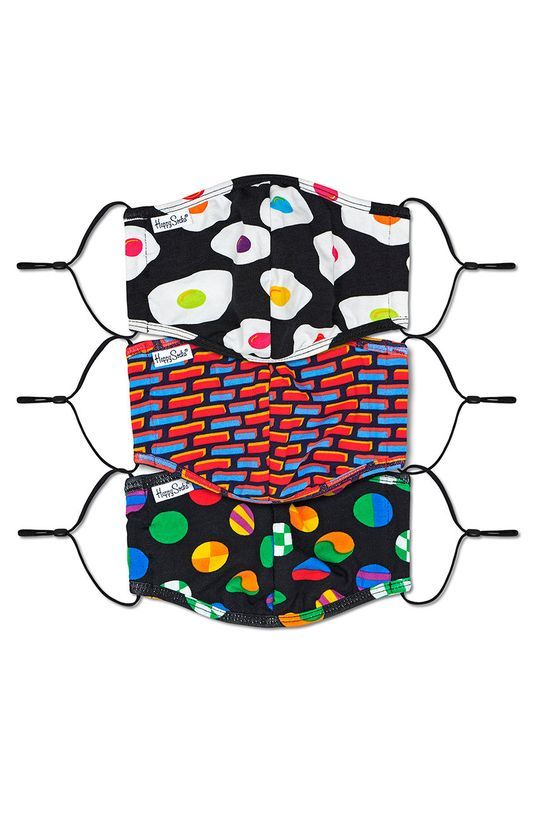 Happy Socks - Багаторазова захисна маска (3-pack) колір барвистий (1408931)