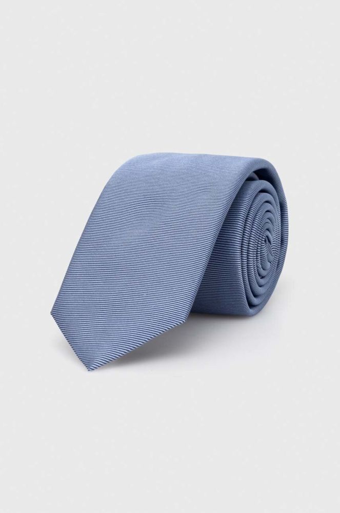 Шовковий галстук HUGO колір блакитний (3363647)