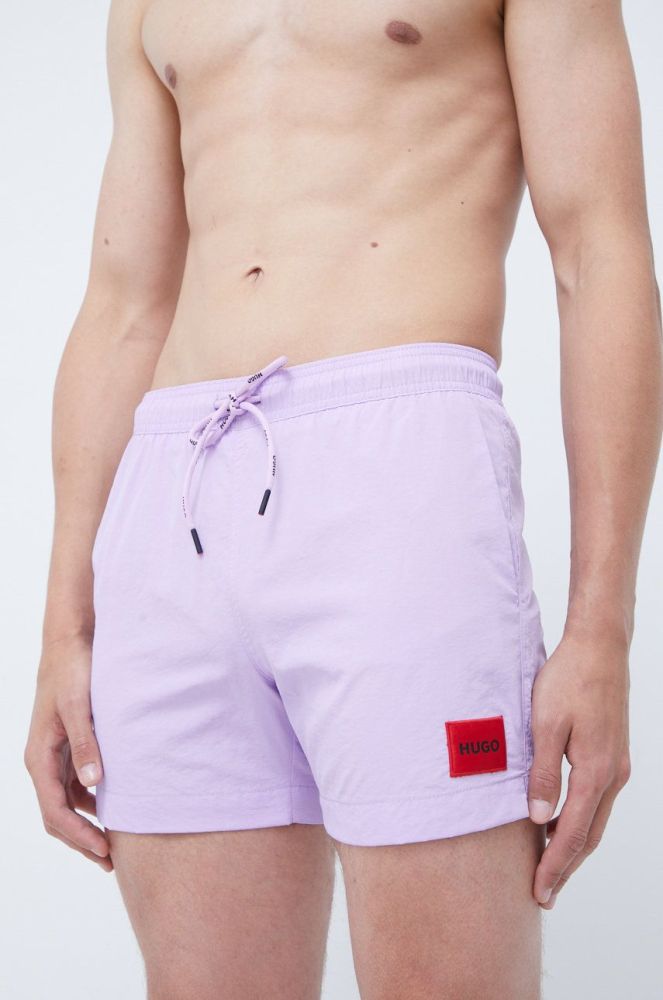 Купальні шорти HUGO колір фіолетовий (2440829)