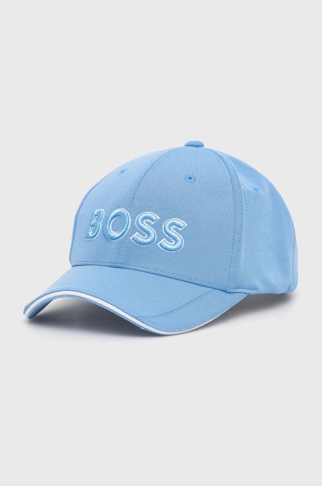 Кепка BOSS Boss Athleisure з аплікацією колір блакитний