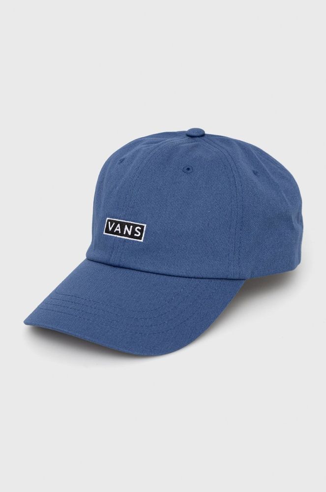 Бавовняна кепка Vans з аплікацією колір блакитний (2219412)