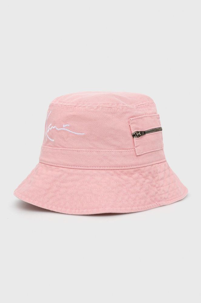 Бавовняний капелюх Karl Kani колір рожевий з бавовни KA2210221-rose