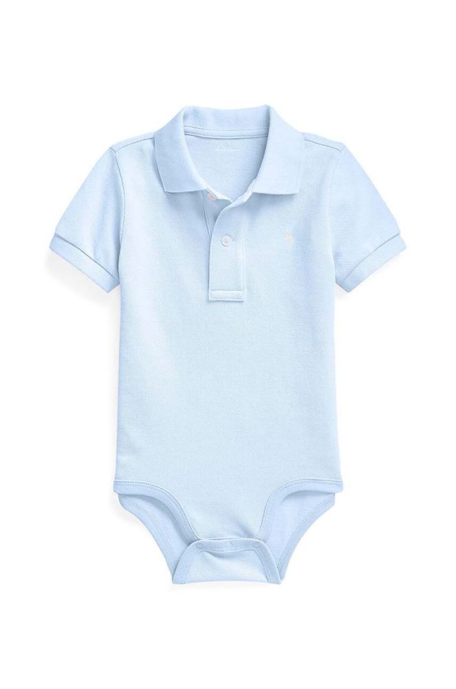 Дитяче бавовняне боді Polo Ralph Lauren колір блакитний (2349598)