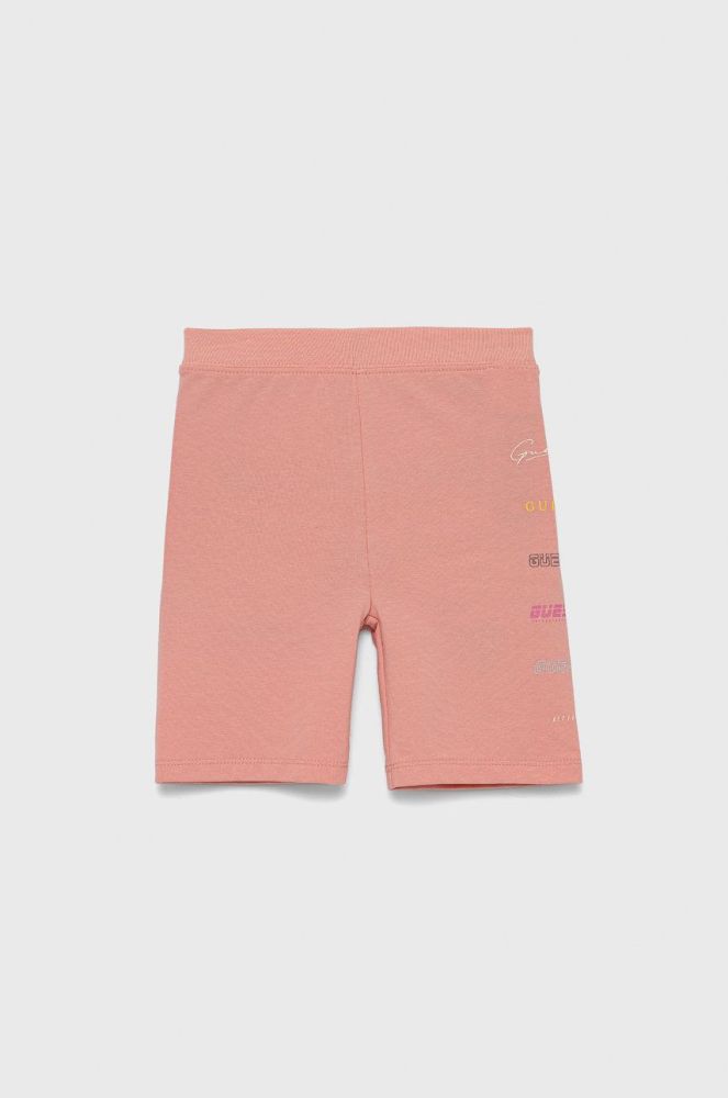 Дитячі шорти Guess колір рожевий з принтом (2018444)