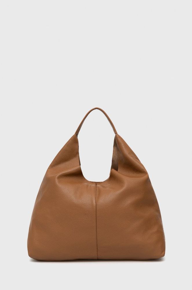 Шкіряна сумочка Kurt Geiger London колір бежевий (2074139)
