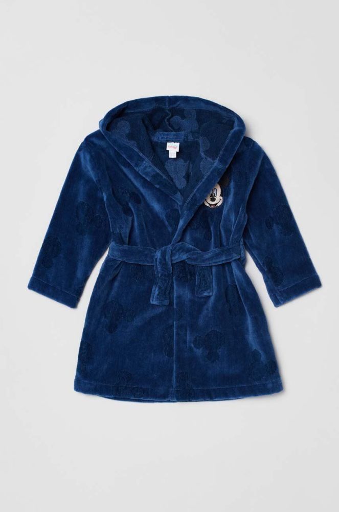 Дитячий бавовняний халат OVS колір блакитний