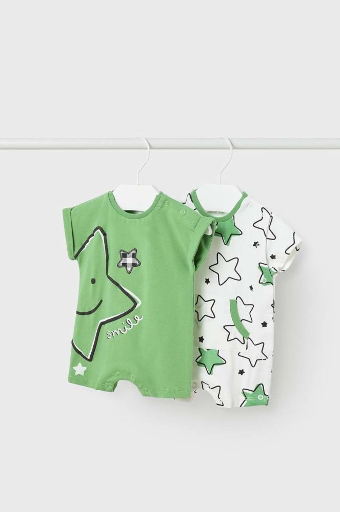 Комбінезон для немовлят Mayoral Newborn 2-pack колір зелений (2964571)
