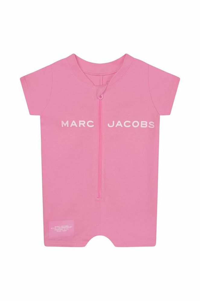 Бавовняний ромпер для немовлят Marc Jacobs колір блакитний (3061278)