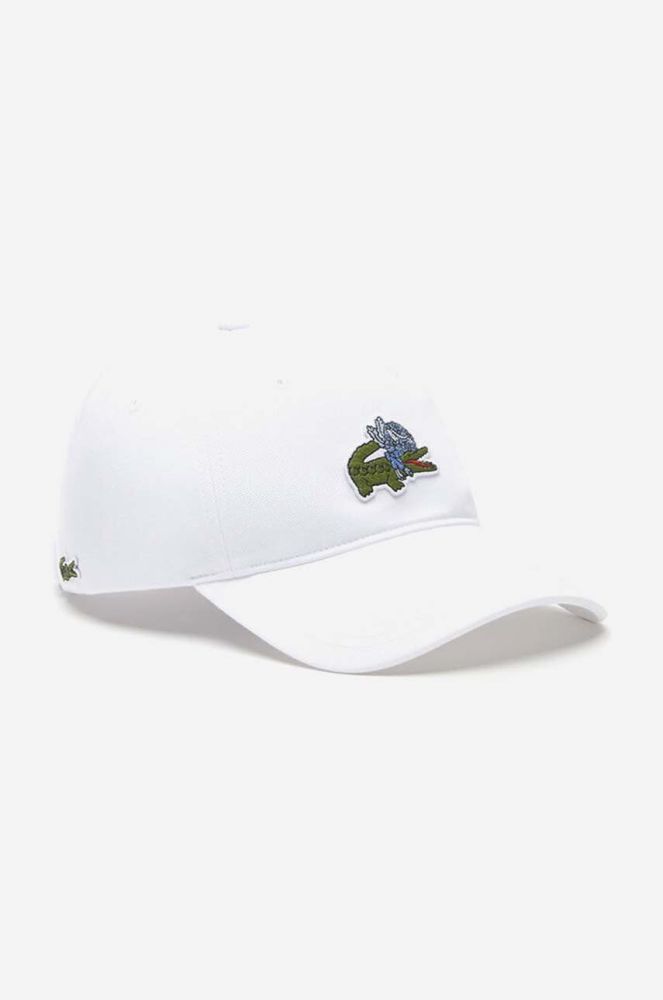 Бавовняна кепка Lacoste x Netflix колір білий з аплікацією RK7743-VIQ (3344066)
