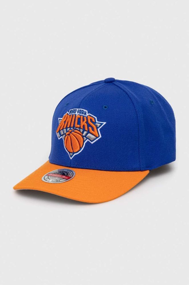 Кепка з домішкою вовни Mitchell&Ness New York Knicks з аплікацією колір блакитний (3287475)