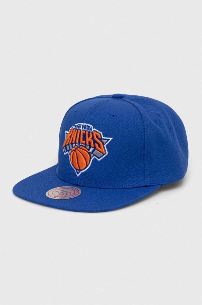 Кепка Mitchell&Ness New York Knicks з аплікацією колір блакитний