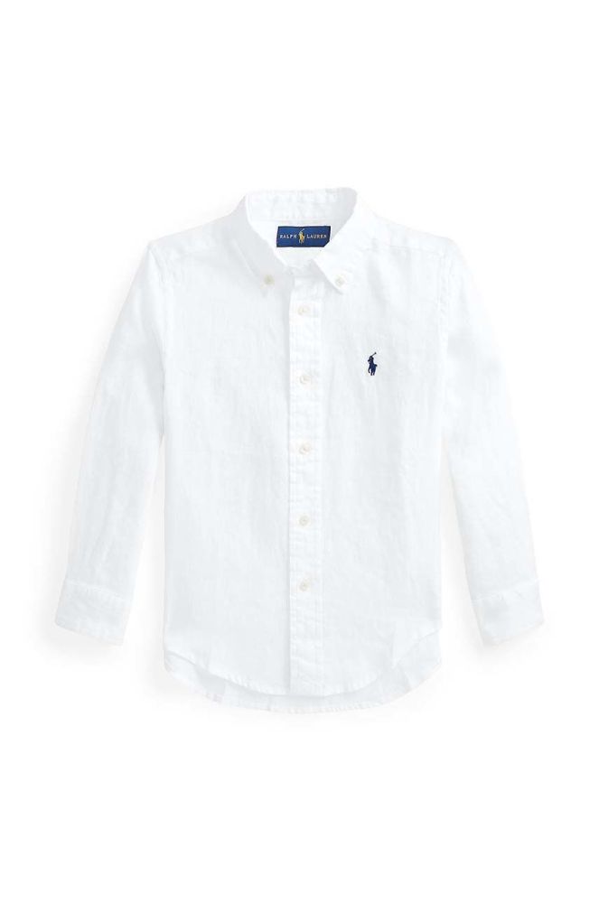 Дитяча лляна сорочка Polo Ralph Lauren колір білий (2964986)