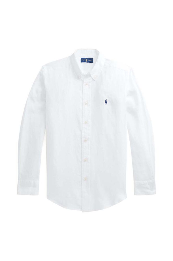 Дитяча лляна сорочка Polo Ralph Lauren колір білий (3224458)