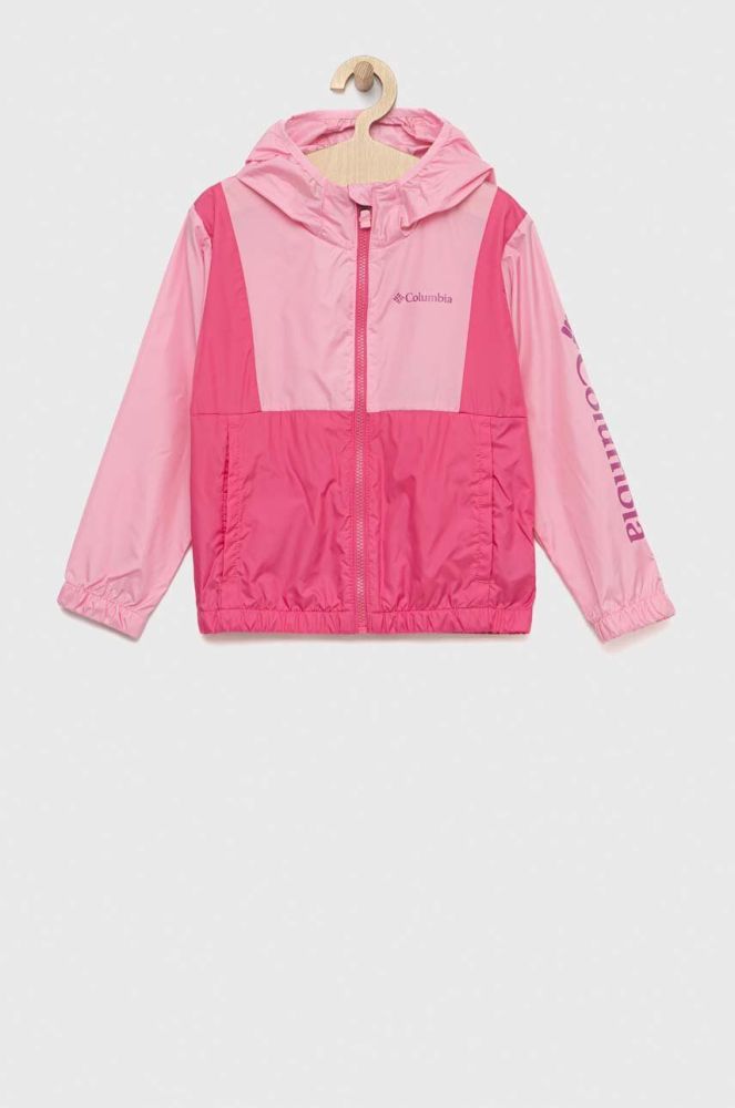 Дитяча куртка Columbia Lily Basin Jacket колір рожевий