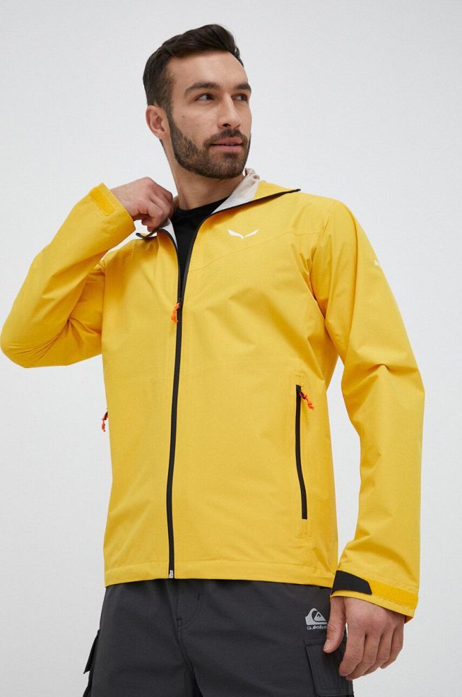 Куртка outdoor Salewa Puez Aqua 4 PTX 2.5L колір жовтий