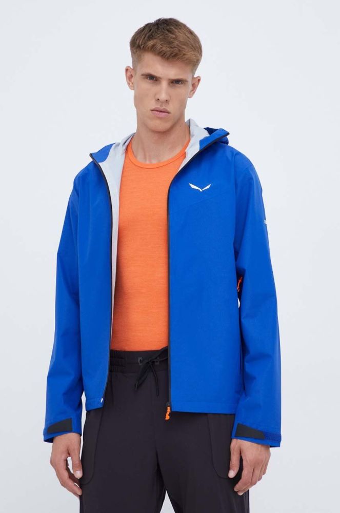 Куртка outdoor Salewa Puez Aqua 4 PTX 2.5L колір блакитний