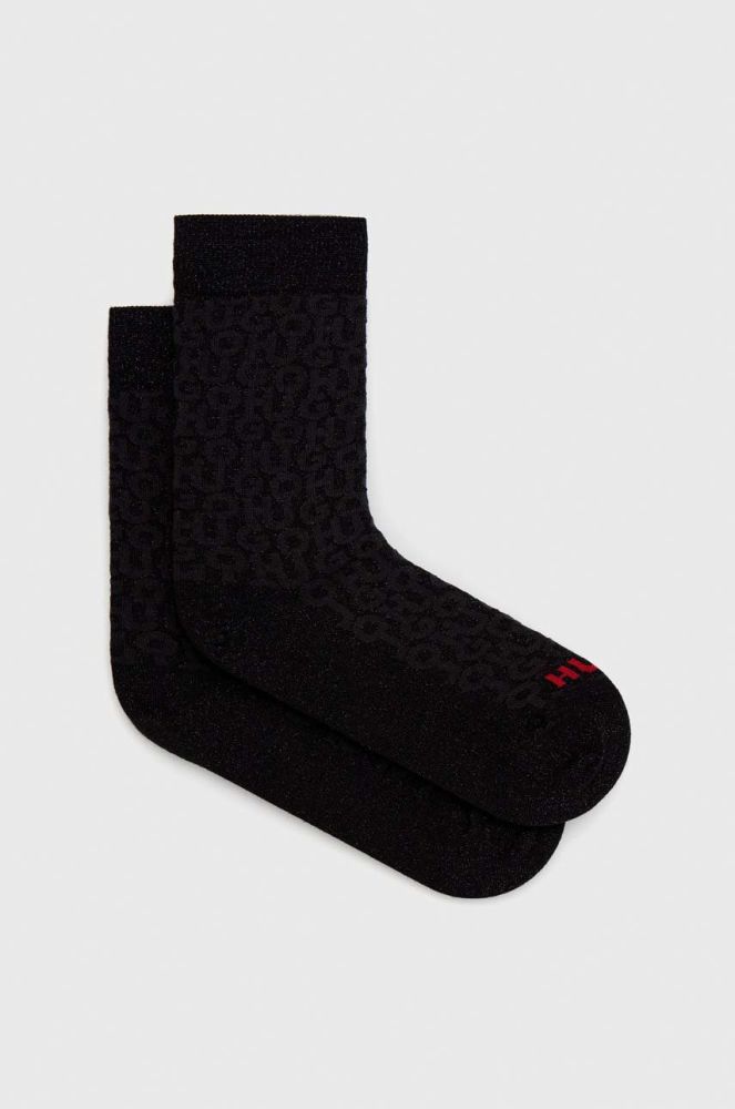 Шкарпетки HUGO жіночі колір чорний (3237005)