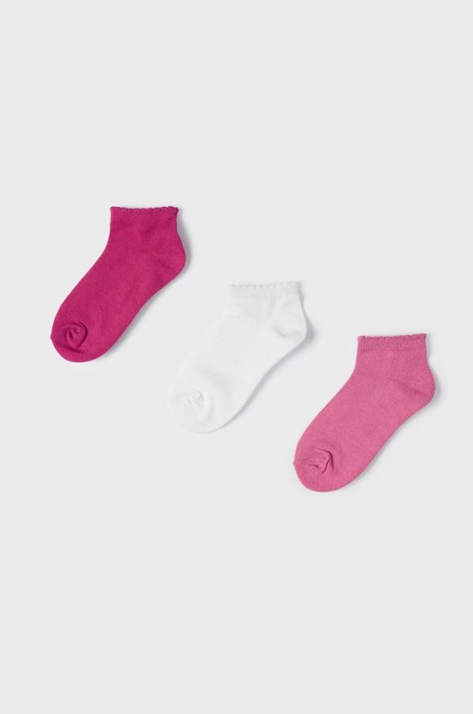 Дитячі шкарпетки Mayoral 3-pack колір червоний (2965537)