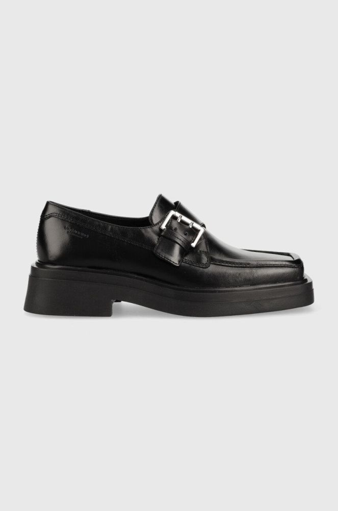 Шкіряні мокасини Vagabond Shoemakers EYRA жіночі колір чорний на плоскому ходу 5550.101.20