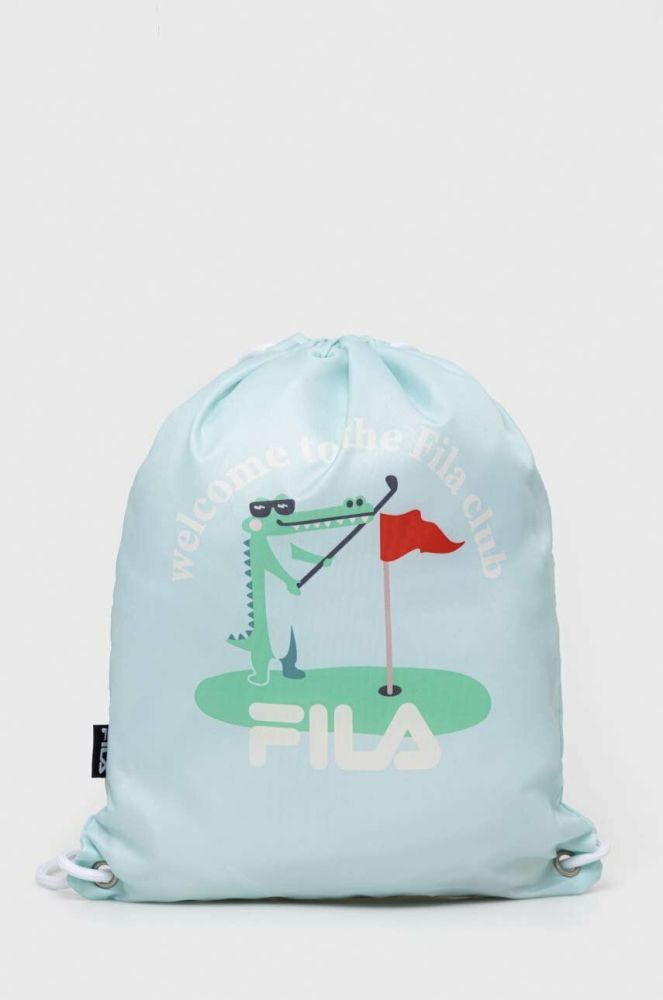 Дитячий рюкзак Fila колір бірюзовий з принтом
