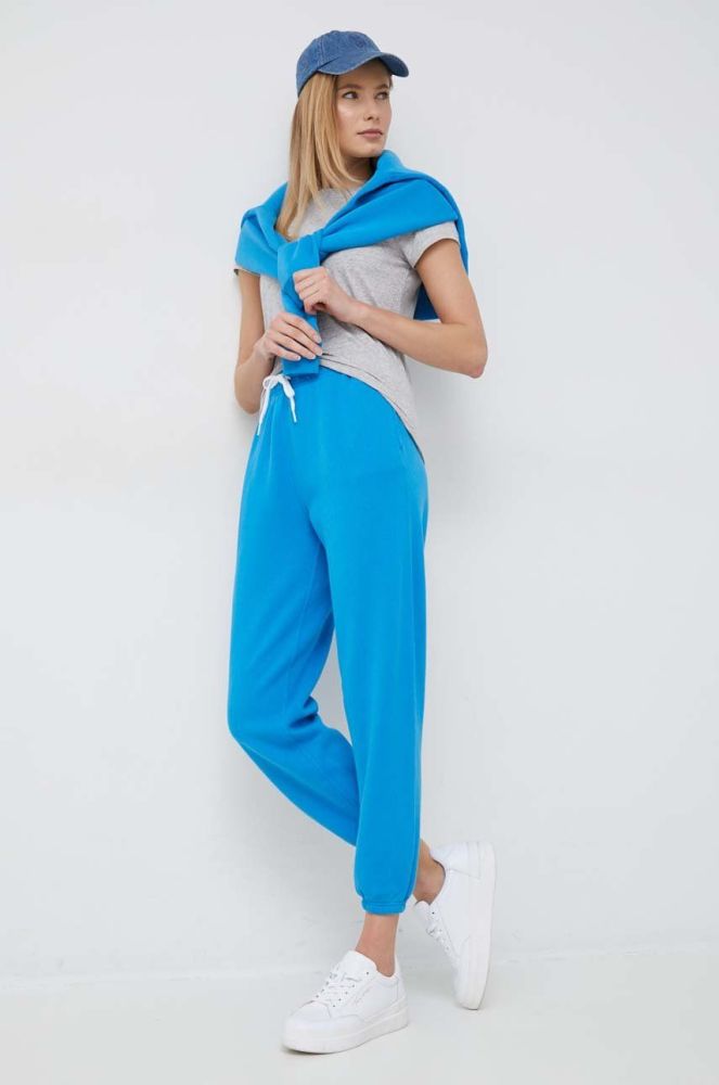 Спортивні штани Polo Ralph Lauren однотонні колір блакитний (2951607)