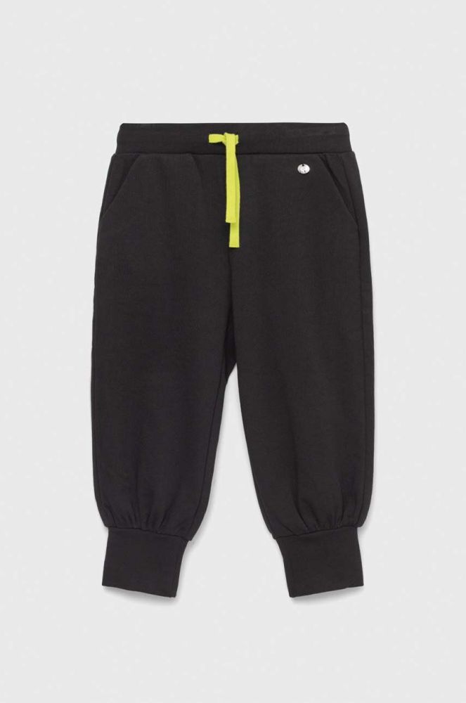 Дитячі спортивні штани Sisley колір чорний візерунок (3036410)