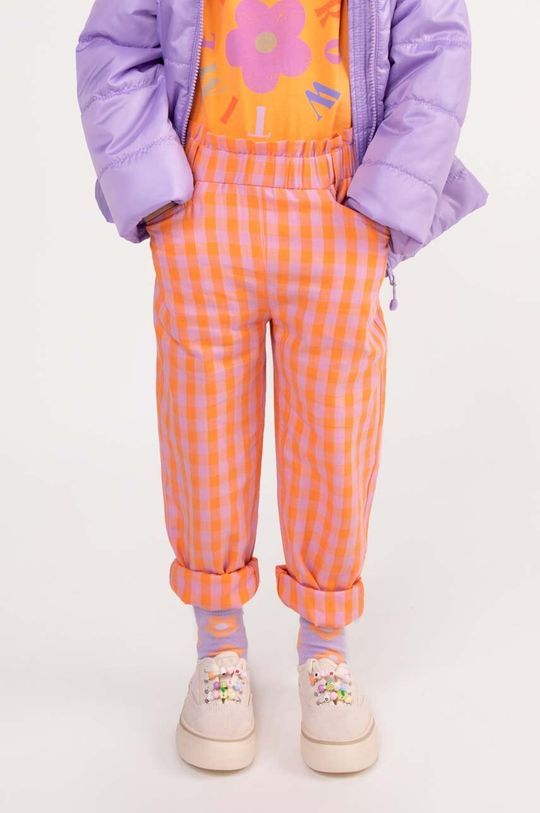 Дитячі бавовняні штани Coccodrillo візерунок колір барвистий (3140733)