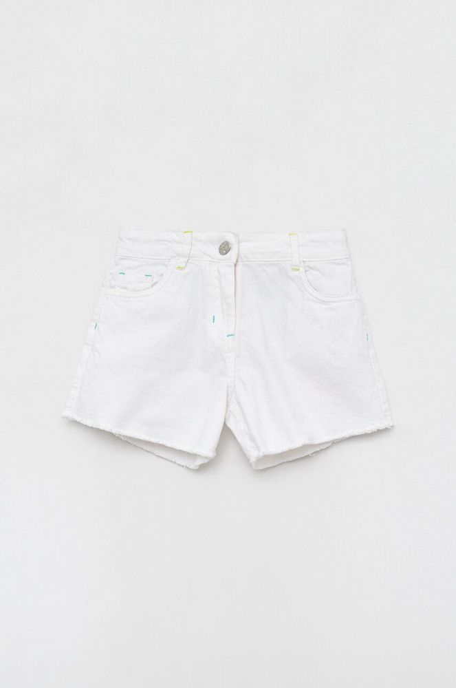 Дитячі джинсові шорти Birba&Trybeyond колір білий з аплікацією