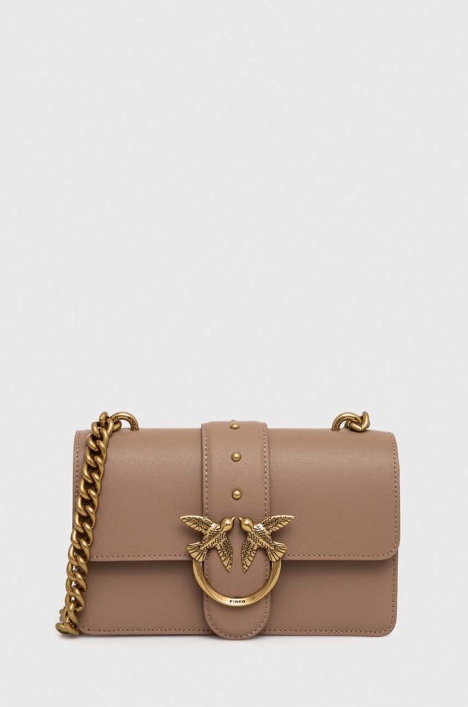 Шкіряна сумочка Pinko колір коричневий (3264362)