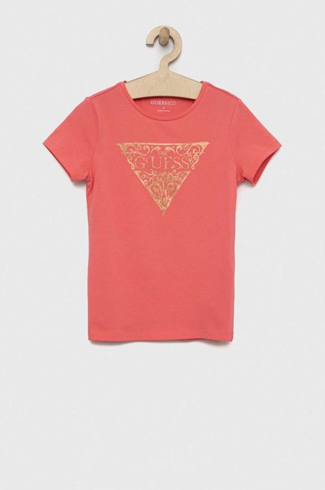 Дитяча футболка Guess колір рожевий (2962660)
