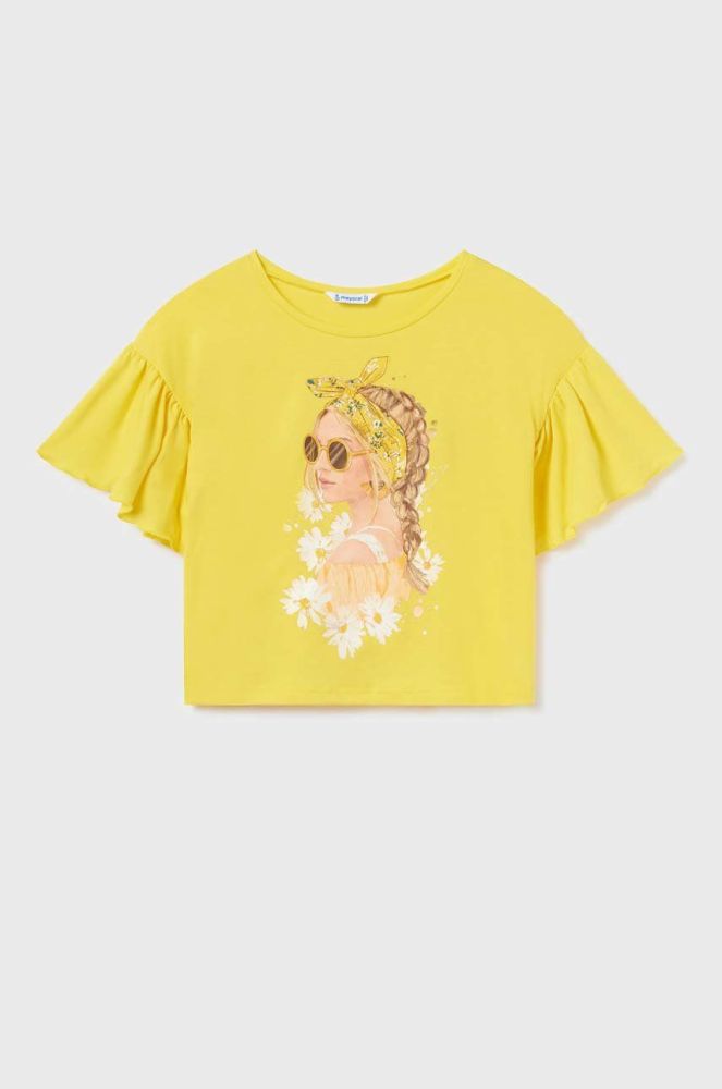 Дитяча футболка Mayoral колір жовтий (2945589)