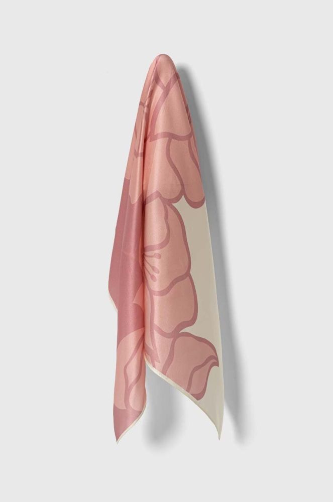 Шовкова хустка на шию Answear Lab колір рожевий візерунок (3405347)