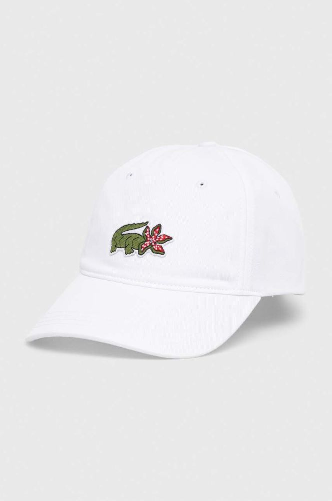 Бавовняна кепка Lacoste x Netflix колір білий з аплікацією RK7743-VIQ (3273932)
